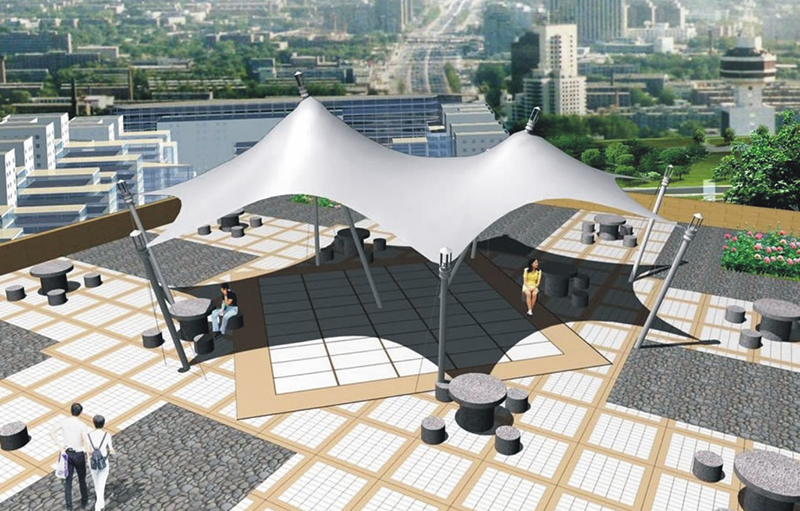 廣場膜結(jié)構(gòu)施工建設