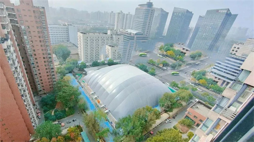 北京首例“基坑氣膜”在西城投用，防塵降噪超“硬核”！